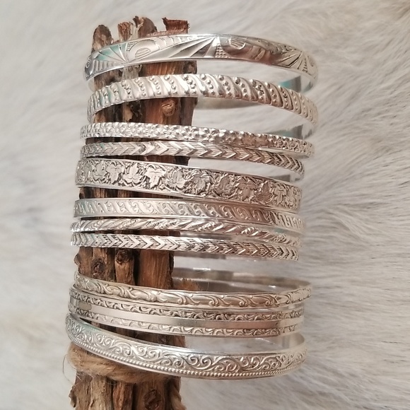 Vintage Jewelry - Sterling Silver Bangle Set